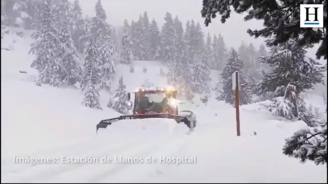 La estación de Llanos del Hospital ya está dejando todo preparado en su espacio nórdico, en la estación de esquí de fondo.