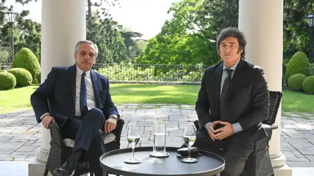 Javier Milei fue recibido a finales de noviembre por el entonces presidente, Alberto Fernández, en la Quinta de Olivos