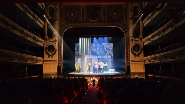 Representación de la obra El barbero de Sevilla, en la II Temporada de Lírica y Danza, en el Teatro Principal de Zaragoza