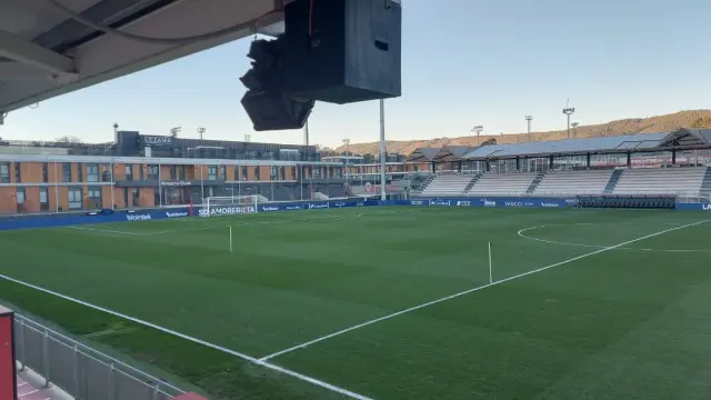 Campo central de la Ciudad Deportiva de Lezama donde el Real Zaragoza jugará a las 18.30 contra el Amorebieta.