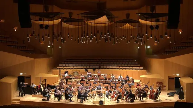 La Franz Schubert Filharmonia, en la sala Mozart, el pasado martes 26.