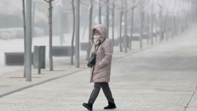 El frío y la niebla se apoderaron de Zaragoza este miércoles