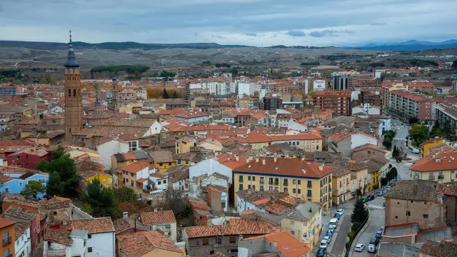 Vista de parte del casco urbano de Calatayud