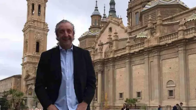 El presentador del programa, Josep Pedrerol, durante una visita a Zaragoza