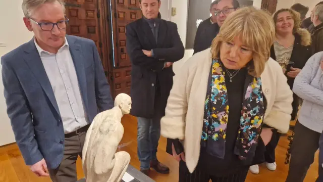 La consejera de Presidencia, Interior y Cultura del Gobierno de Aragón, Tomasa Hernández, visita el Museo del Azafrán junto con el presidente de la DPT, Joaquín Juste...DGA...18/01/2024 [[[EP]]]