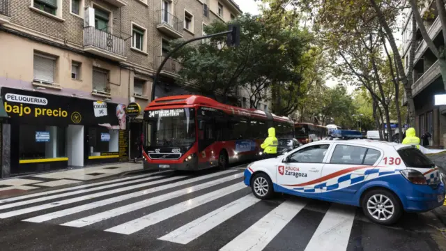 Un accidente en las calles de Zaragoza.