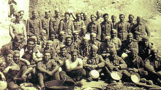 Batallón de trabajadores destinado en Concud en 1941.