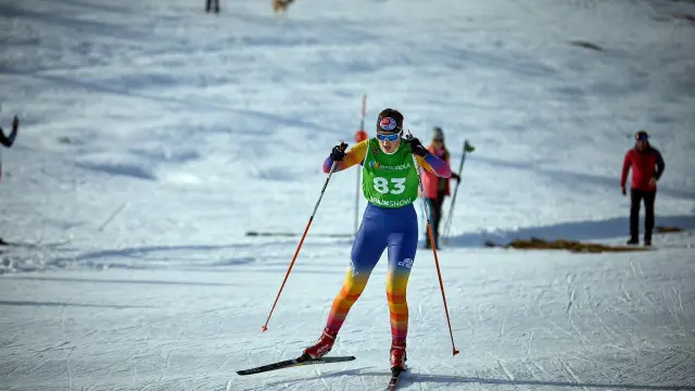 Laia Palacios, durante el Campeonato Nacional de Sprint en Baqueria-Beret, Andorra.