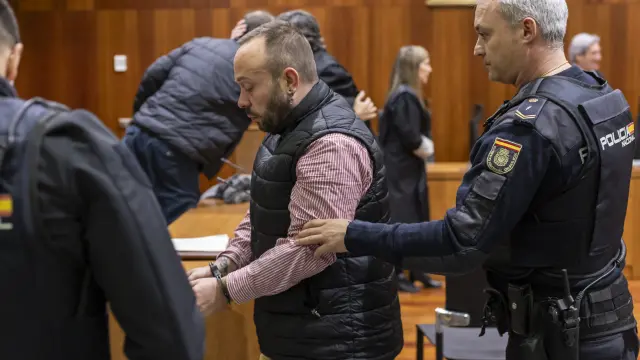 Andrés Gilgado, el asesino del crimen de Calatayud, tras conocer el veredicto del jurado.