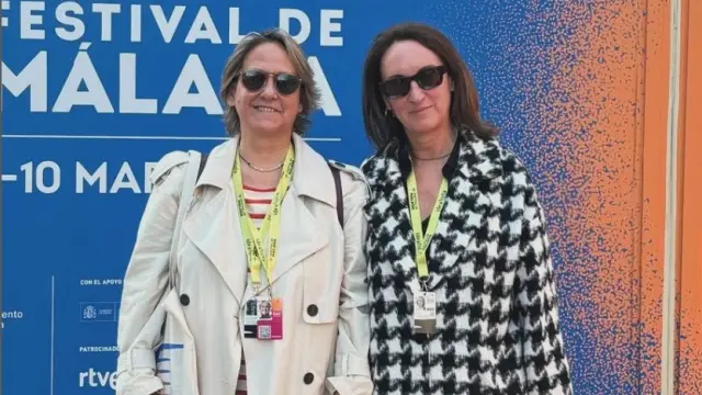 Paula y Ana Labordeta, en el festival de Málaga.