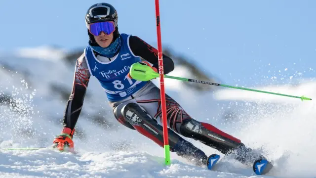 Luken Garitano, en la prueba de slalom.