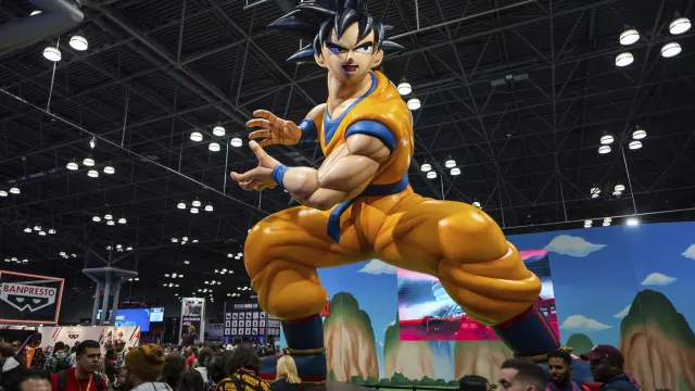 FILE - Dragon Ball Z booth is seen during New York Comic Con at the Jacob K. Javits Convention Center on Oct. 12, 2023, in New York. Akira Toriyama, the creator of one of Japan's best-selling “Dragon Ball” and other popular anime who influenced Japanese comics, has died, his studio said Friday, March 8, 2024. He was 68. (Photo by Charles Sykes/Invision/AP, File)