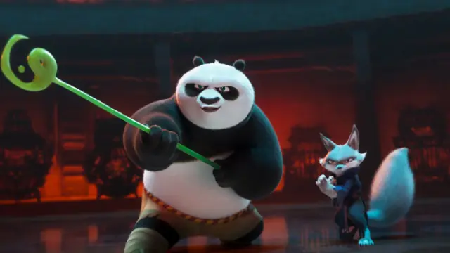 Po y su nueva compañera, en 'Kung Fu Panda 4'