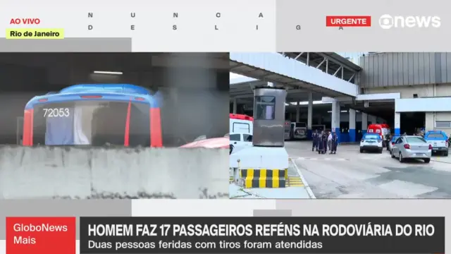 Un asaltante retiene a 15 personas dentro de un autobús en Río de Janeiro.