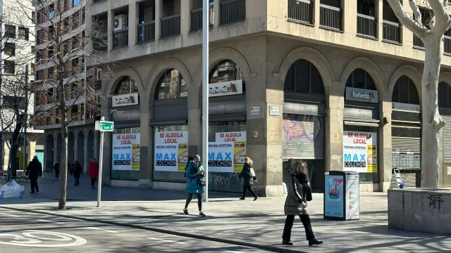 El local de plaza Aragón donde abrirá una tienda de Maxcolchon.