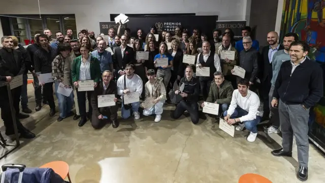 Entrega de nominaciones de los Premios de la Música Aragonesa en el Espacio Ambar de Zaragoza el pasado 20 de febrero.