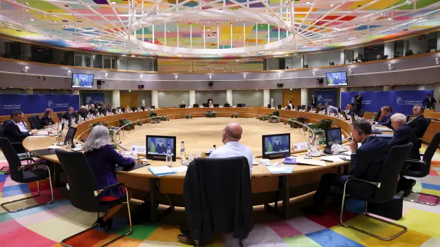 Los jefes de Estado y de gobierno de la UE reunidos en Bruselas
