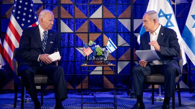 Joe Biden y Benjamin Netanyahu en Israel