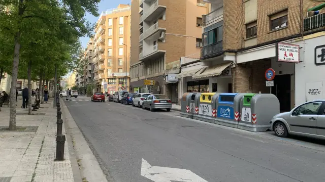Los hechos ocurrieron en este tramo de la calle Zaragoza.