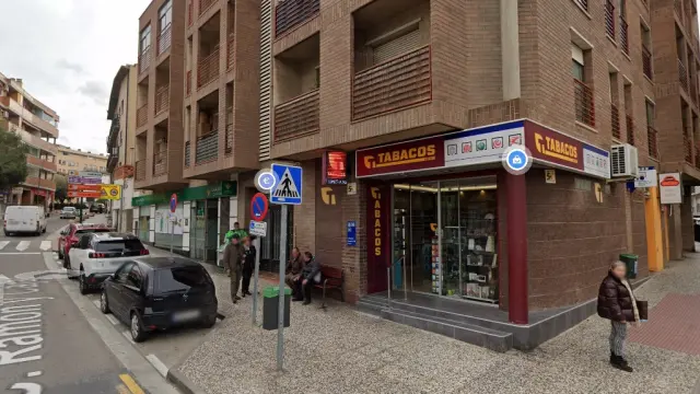 Administración de Lotería ubicada en la calle Ramón y Cajal de Cuarte de Huerva.