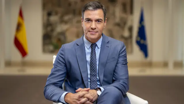 FILE - Spain's Prime Minister Pedro Sanchez poses for a portrait after an interview with The Associated Press at the Moncloa Palace in Madrid, Spain, June 27, 2022. Spanish Prime Minister Pedro Sánchez says that he will consider resigning after what he calls “spurious” corruption allegations against his wife led to a judicial investigation being opened on April 24, 2024. Sánchez said in a letter posted on his X account that while the allegations against his wife Begoña Gómez are false, he is canceling his public agenda until Monday when he announce whether he will continue or step down. (AP Photo/Bernat Armangue, File)