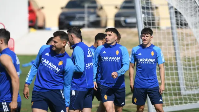 Entrenamiento del Real Zaragoza en la Ciudad Deportiva para prepara el partido contra el Burgos