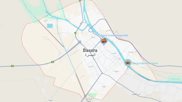 Distrito de Basora, al sur de Irak, donde ocurrió el homicidio.