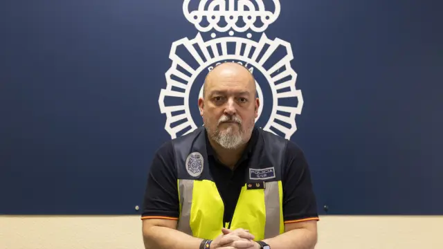 Antonio Longarón, jefe de la UDEV de la Policía Nacional en Aragón.