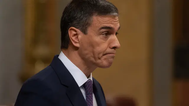 El presidente del Gobierno, Pedro Sánchez, interviene durante una sesión plenaria, en el Congreso de los Diputados, a 22 de mayo de 2024, en Madrid (España)