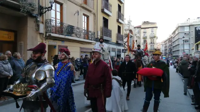 Recreación de la coronación de los Reyes de Aragón en Zaragoza
