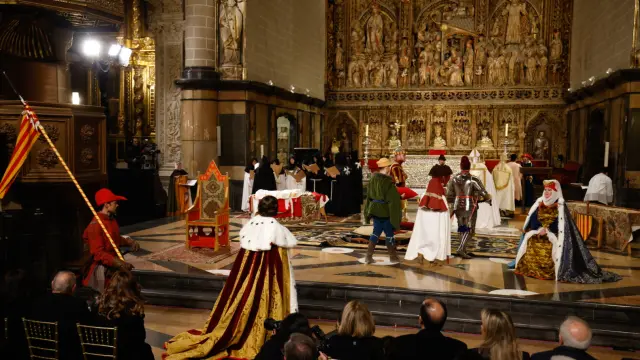 Recreación de la coronación de los Reyes de Aragón