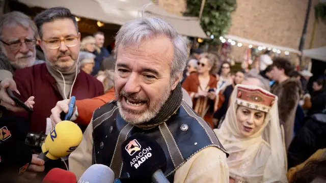 Jorge Azcón, este viernes en Teruel.