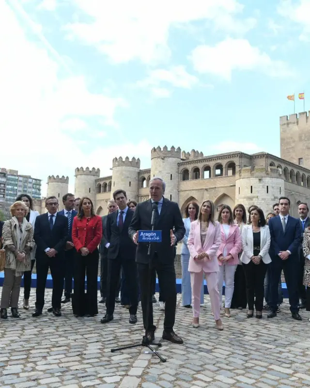Los miembros de la lista del PP para las Cortes de Aragón por Zaragoza.