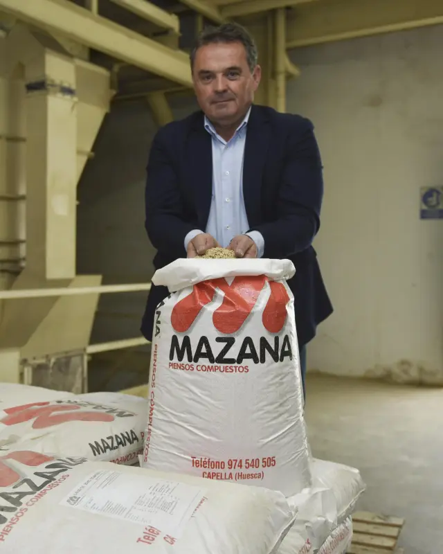 Manuel Mazana, director general de Mazana Grupo Empresarial en las instalaciones de Capella (Huesca).