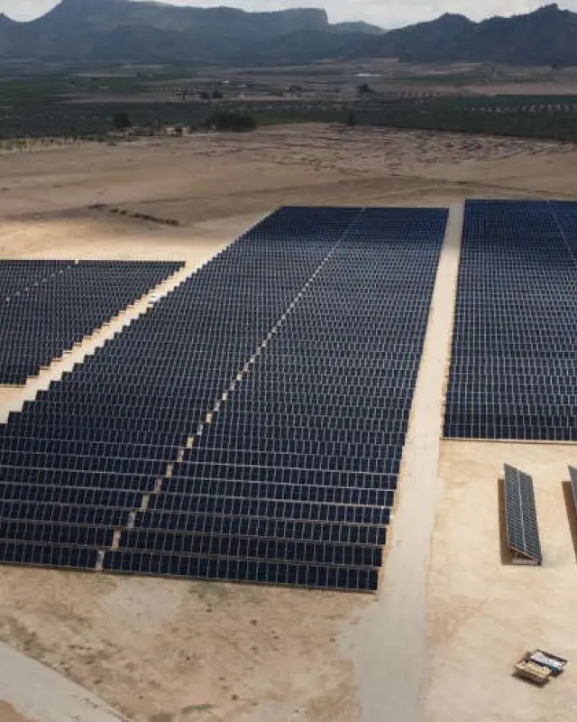 Parque fotovoltaico que Visalia ha construido en la localidad murciana de Jumilla.