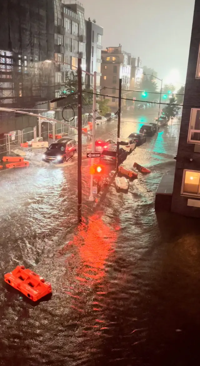 Inundaciones en las calles de Nueva York