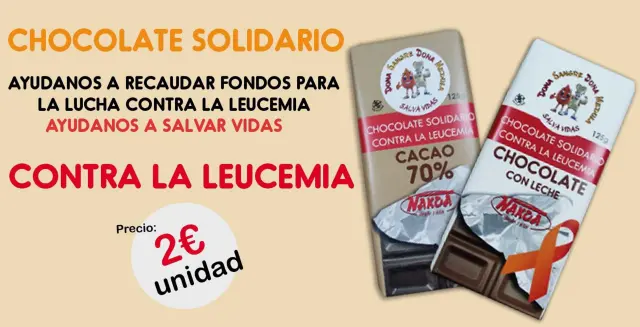 La campaña de Dona Médula Aragón 'Chocolate solidario contra la leucemia'.