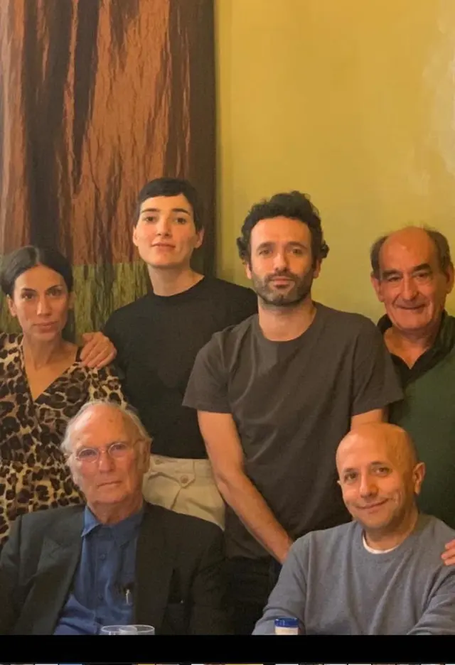 itziar Miranda, Isabel Peña, Rodrigo Sorogoyen, Manuel Avellanas (presidente de la fundación del festival de cine de Huesca), Carlos Saura y Luis Alegre.