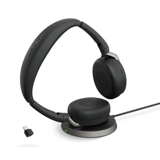 Los Jabra Evolve 2 65 Flex son unos auriculares pequeños y cómodos, ideales para llevar a todas partes