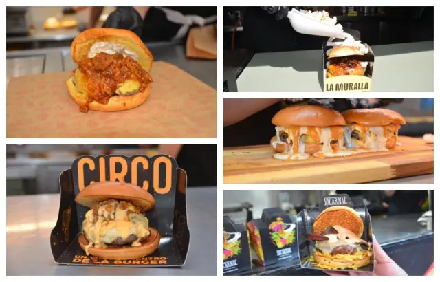 Algunas de las hamburguesas participantes en la Champions Burger