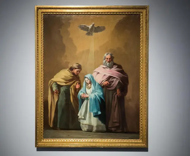 'La Virgen con San Joaquín y Santa Ana', de propiedad particular, obra que se exponía hasta ahora en el Museo de Zaragoza.