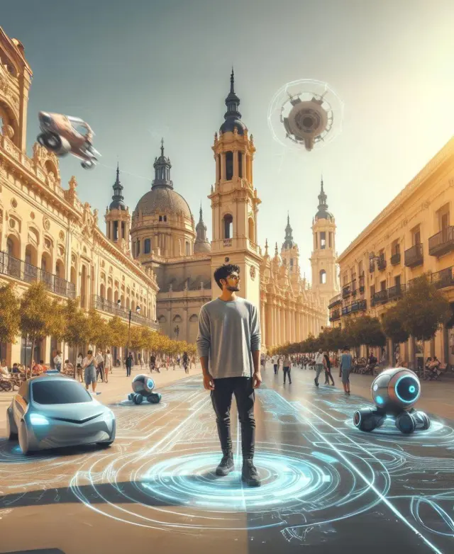 Ciudad del futuro ideado por la inteligencia artificial de Discord