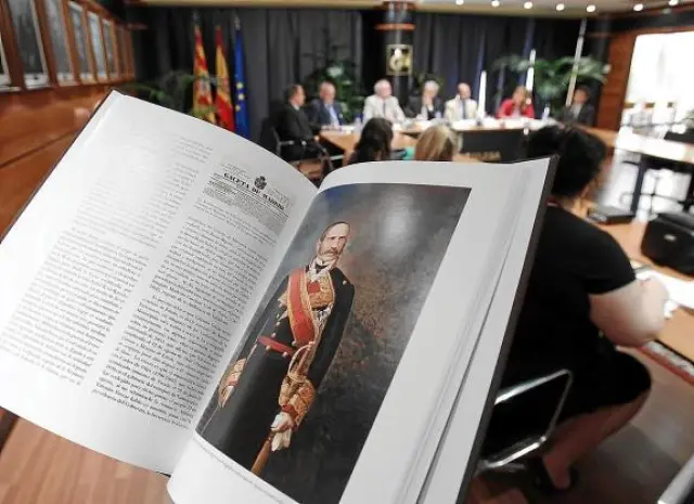 Imagen de Valentín Ferraz que aparece en el libro, que se presentó ayer en la sede de la CAI.