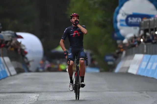 El ciclista italiano Filippo Ganna (Ineos Grenadiers) ha ganado este miércoles la quinta etapa del Giro de Italia