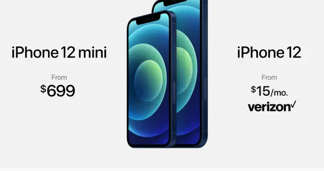 En Estados Unidos el iPhone 12 costará 800 dólares y el iPhone 12 Mini 700 dólares