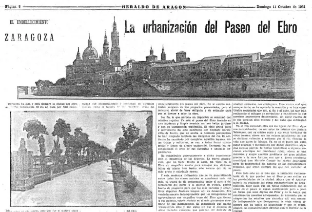 Artículo de José Valenzuela la Rosa, director de HERALDO, en el ejemplar del 11 de octubre de 1931