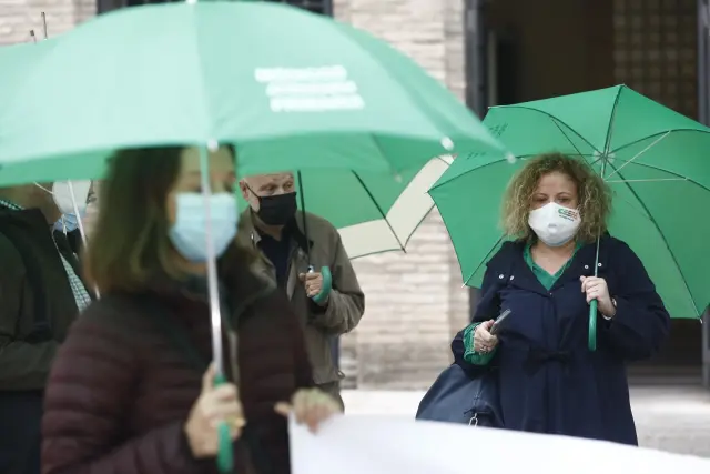 Protestas en Zaragoza de los sanitarios