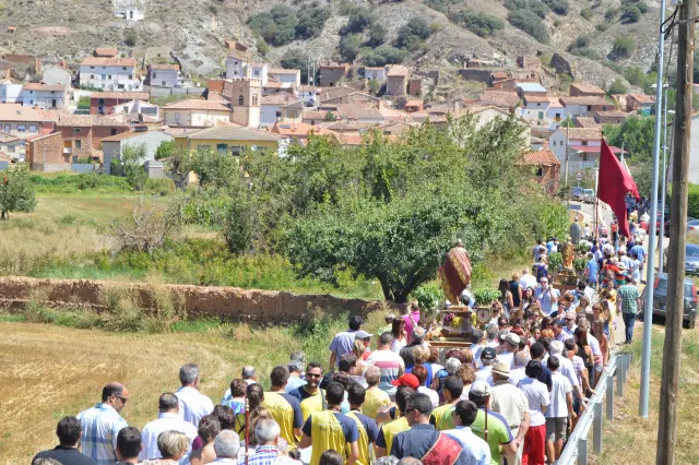 La procesión va desde la iglesia de Murero hasta la ermita de San Mamés, a un kilómetro.