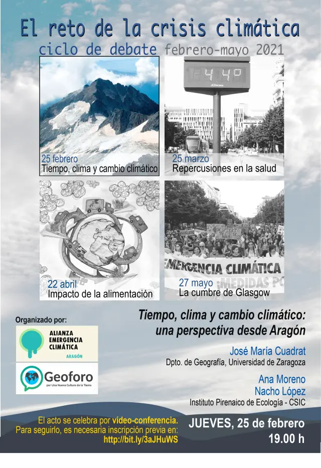 Cartel del ciclo 'El reto de la crisis climática'.