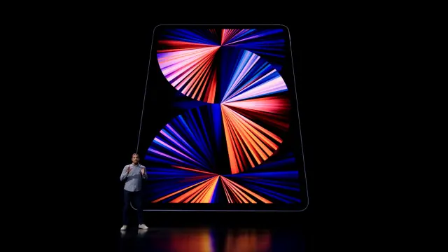 Apple’s Raja Bose introduces the new iPad Pro in Cupertino